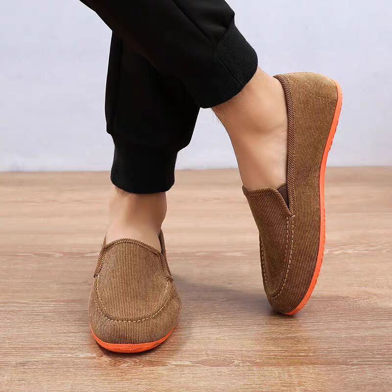 Trekking Poles - Brand Dad Canvas Green Loafer Shoes