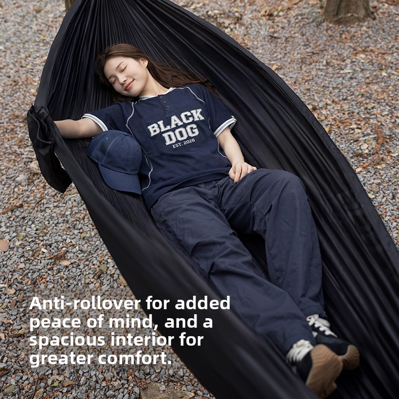 Camping Hammock - Black Dog Solid Color Parachute Hammock