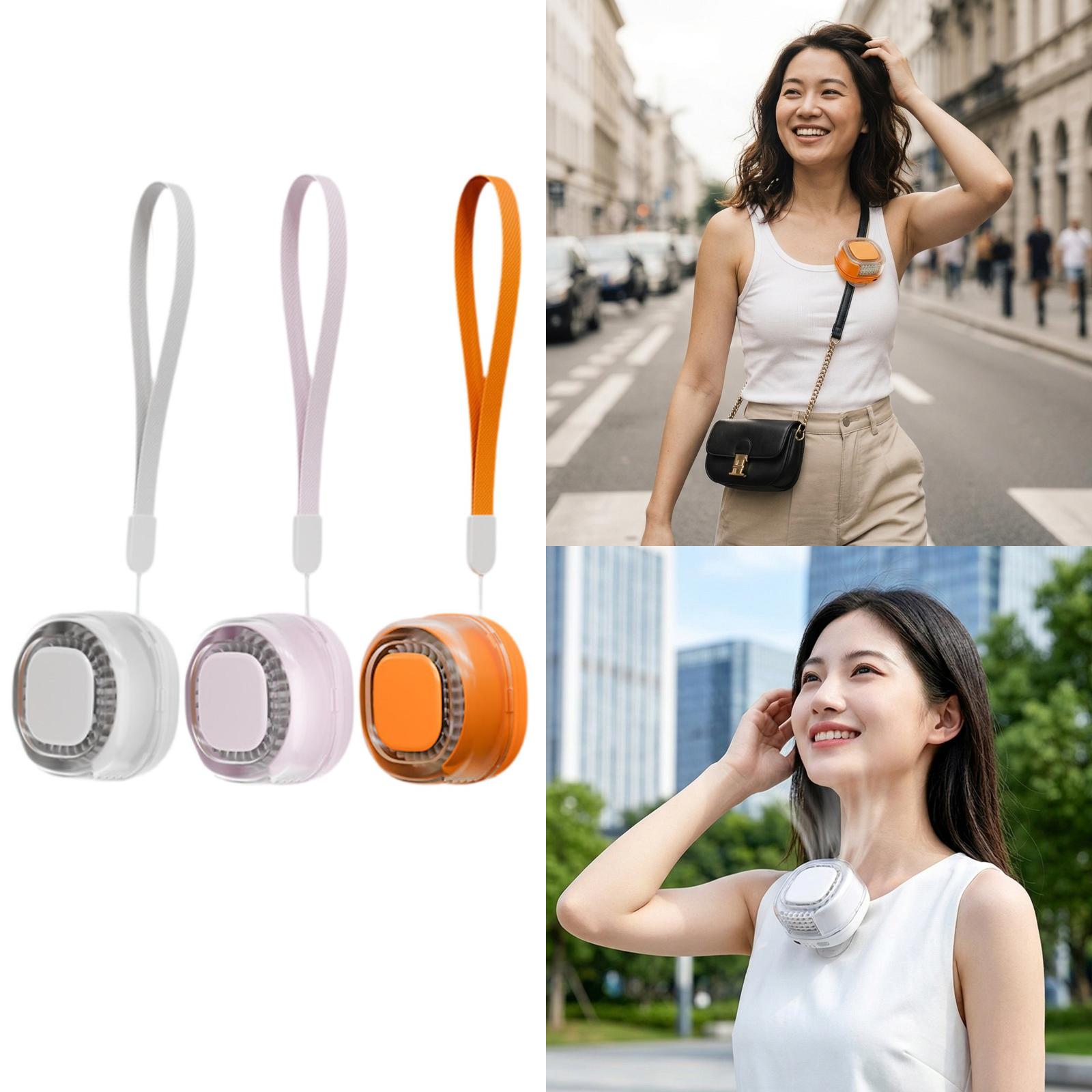 Outdoor Camping Fan - Portable Hands Free Waist Fan Rechargeable