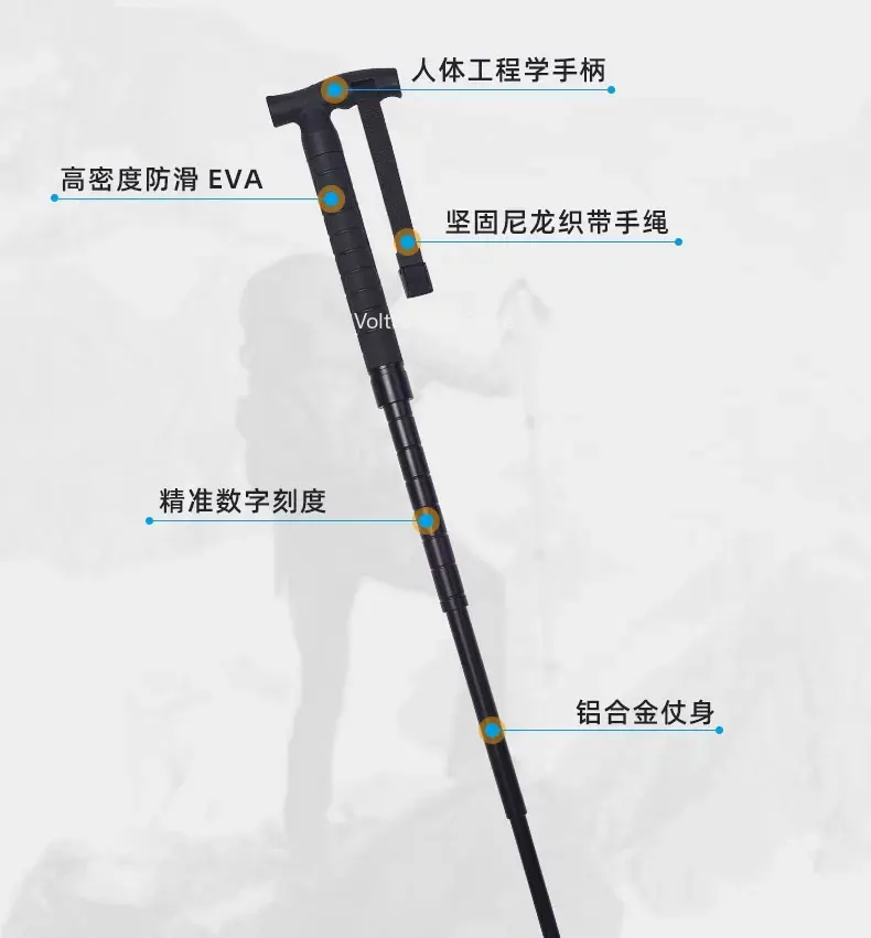 Trekking Poles - Integrated Retractable Trekking Pole, Mechanical Swing