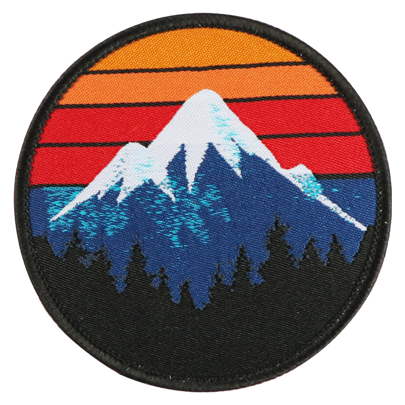 Outdoor Camping Logo - 1pc Retro 70s Mountain Patch Iron-On/Sew-On