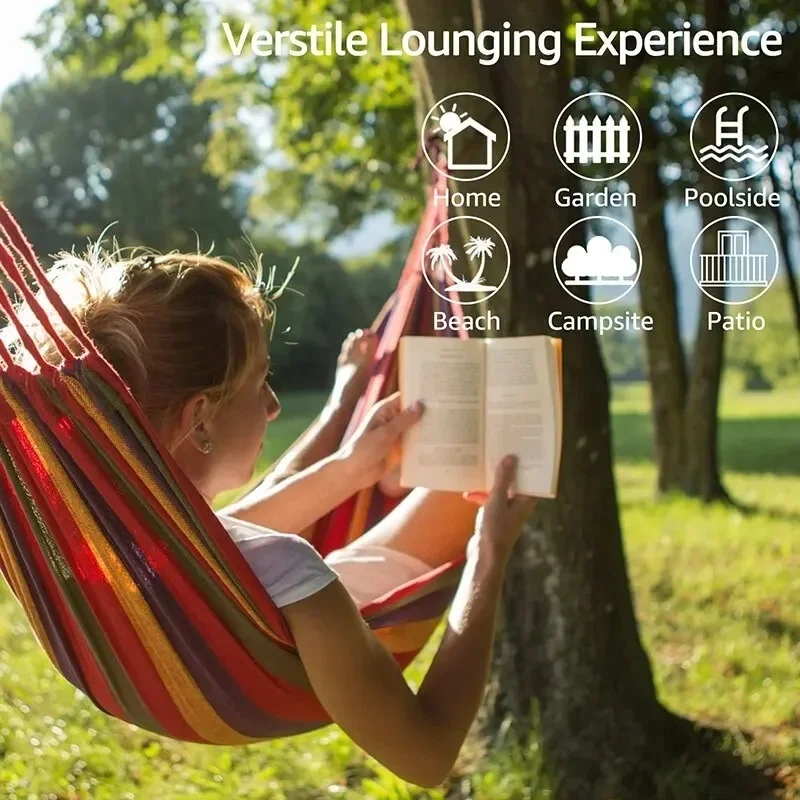 1pc Outdoor Canvas Hammock Cam - Camping Hammock ulasan dan harga