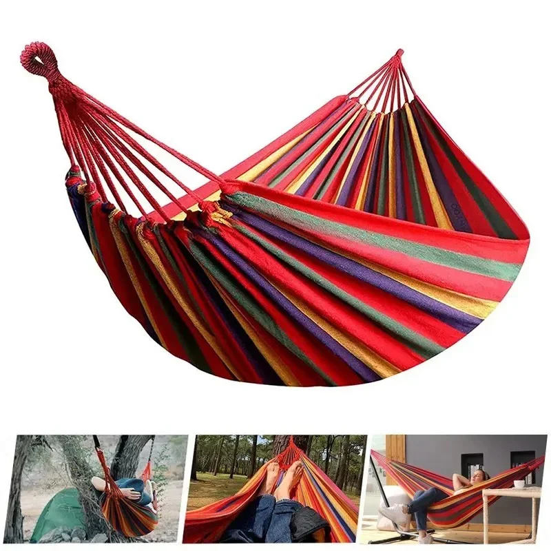 1pc Outdoor Canvas Hammock Cam - Camping Hammock ulasan dan harga