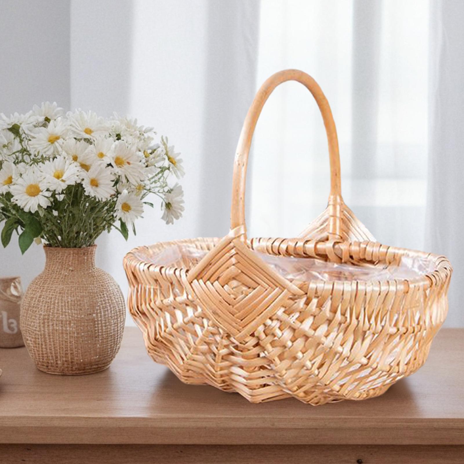 Woven Wicker Picnic Basket Wit - Outdoor Camping Activities ulasan dan harga