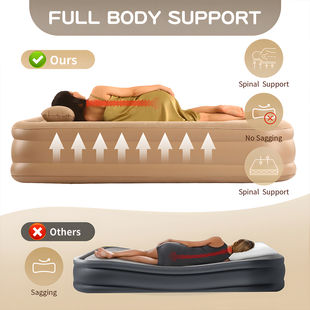 Queen Air Mattress with Built  - Outdoor Camping Couch ulasan dan harga