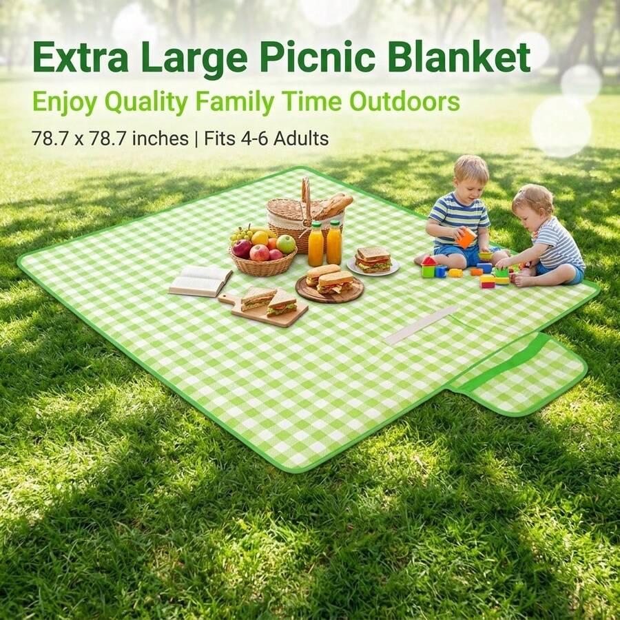 Waterproof Foldable Checkered  - Outdoor Camping Mats Large ulasan dan harga