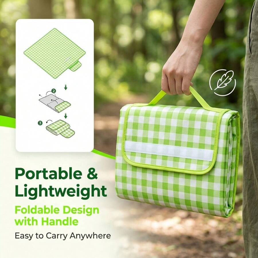 Waterproof Foldable Checkered  - Outdoor Camping Mats Large ulasan dan harga