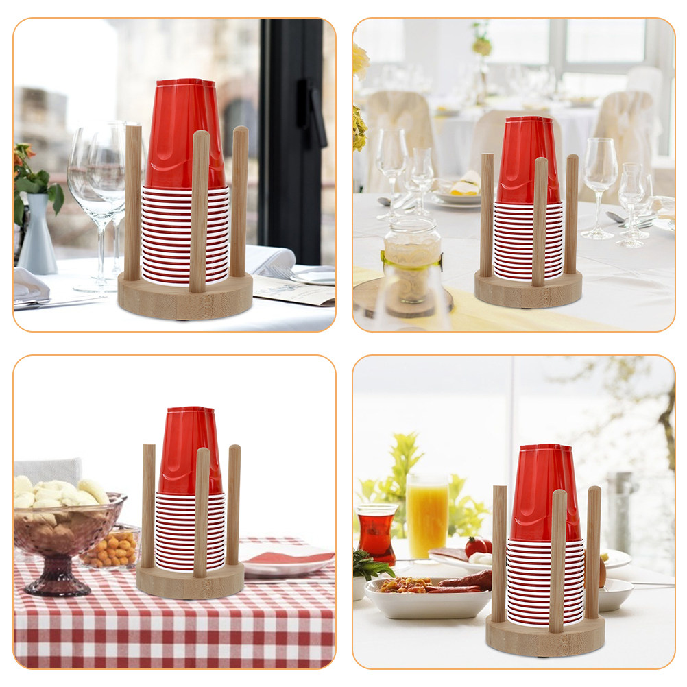 Compact Wooden Cup Holder for  - Outdoor Camping Activities ulasan dan harga