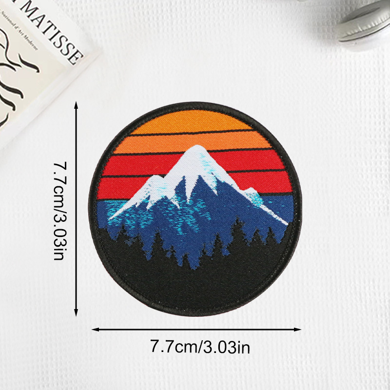 1pc Retro 70s Mountain Patch I - Outdoor Camping Logo ulasan dan harga