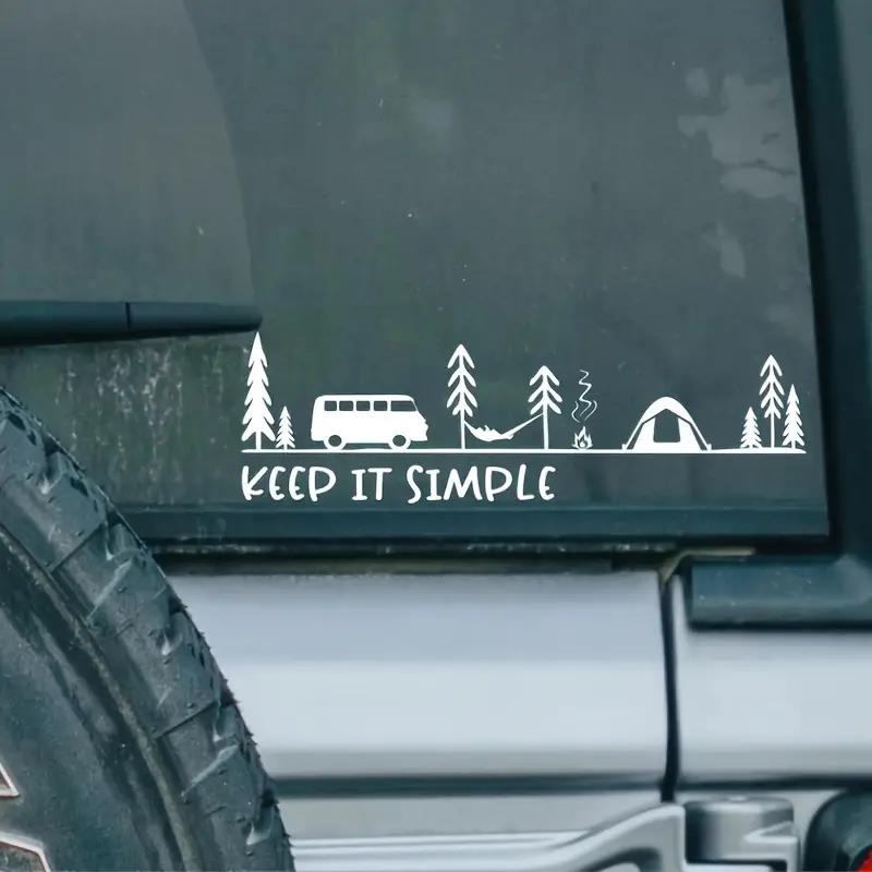 Minimalist Camping Scene Vinyl - Outdoor Camping Logo ulasan dan harga