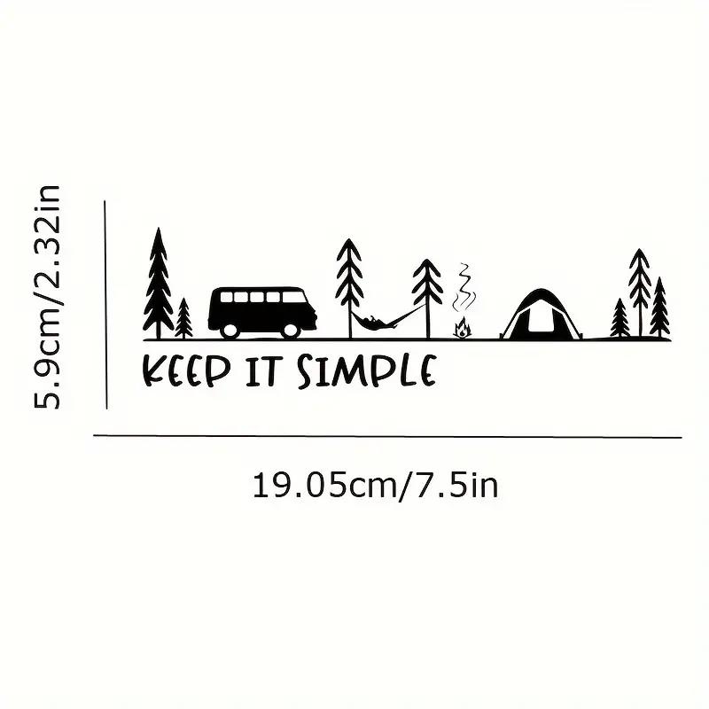 Minimalist Camping Scene Vinyl - Outdoor Camping Logo ulasan dan harga