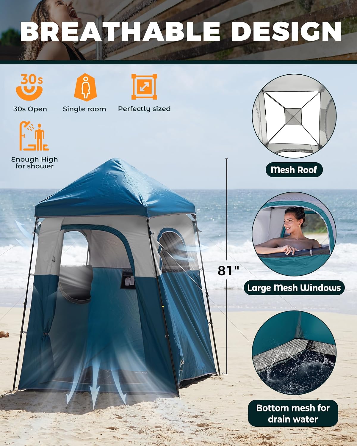 Portable Privacy Shower Tent,  - Outdoor Und Camping ulasan dan harga